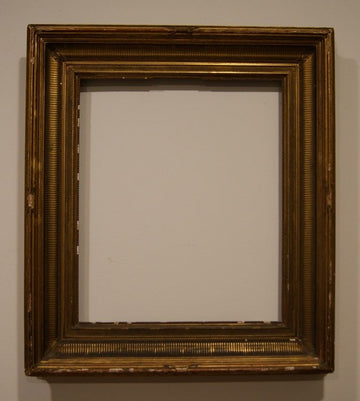 Antica cornice inglese del 1800 in legno dorato foglia oro 65x71cm