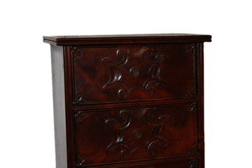 Early 19th century Louis Philippe style wall cabinet in mahogany wood