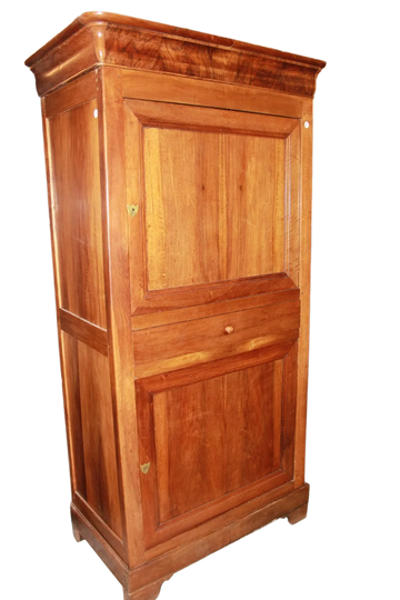 Armoire Grand Buffet haut de style Louis-Philippe français en bois de noyer