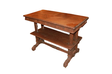 Tavolo sparecchiatoio francese del 1800 stile Luigi Filippo in noce