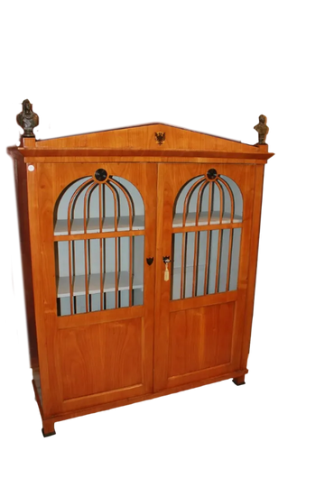 Russian Biedermeier Style Birch Display Cabinet from the Early 19th Century
