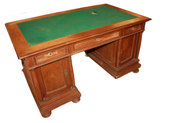 Bureau de Style Empire avec Colonnes et Tiroirs