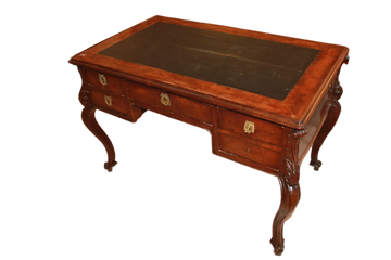 Scrivania Francese Stile Luigi XV in Legno di Mogano