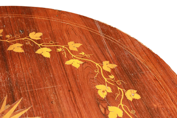 19th-Century Inlaid Circular Table from Northern Europe