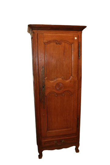 Small French Wardrobe with One Door in Walnut, Provençal Style