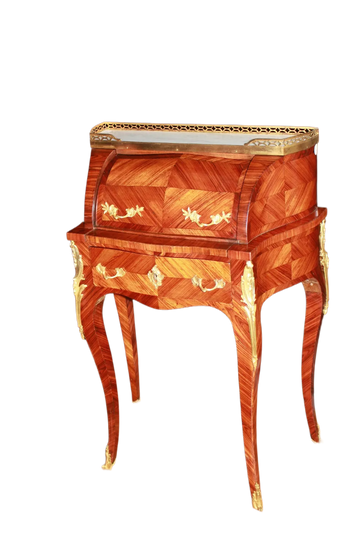 Petit bureau à cylindre pour dame, style Louis XV, XIXe siècle