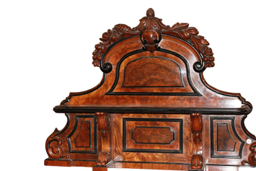 Credenza Piattaia stile Luigi Filippo in Legno di Noce e Radica
