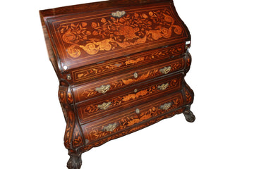 Dutch Chippendale Style Bureau Writing desk from the 18th Century in Mahogany