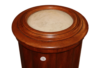 Mobiletto Comodino Colonna Francese del 1800 con marmo