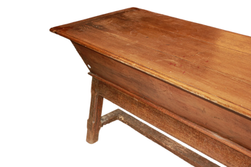 Grande Madia Porta Farina del 1800 Francese in legno di noce