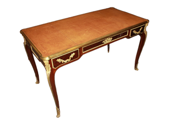 French Desk in the François Linke School, Louis XV Style, Made of Mahogany Wood