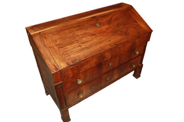 Empire Style Drop-Front Desk from Early 1800s in Walnut Wood