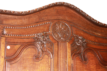 Grande Credenza Doppio Corpo Francese stile Provenzale in Legno di Rovere