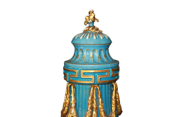 Vaso Monofiore Centrotavola francese in porcellana di Sevres del 1800
