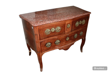 Cassettone francese Stile Transizione del 1700 con Piano In Marmo