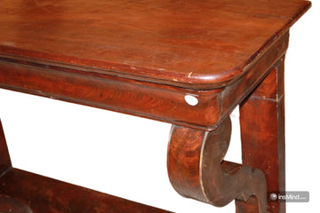 Grande Consolle Francese del 1800 Stile Impero in Legno di Mogano
