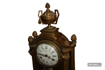 Orologio da Tavolo Luigi XV di metà 1800 in Bronzo E Marmo