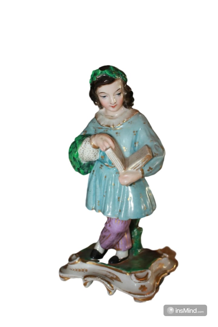 Französische Porzellanfigur aus dem 19. Jahrhundert – Männliche Figur