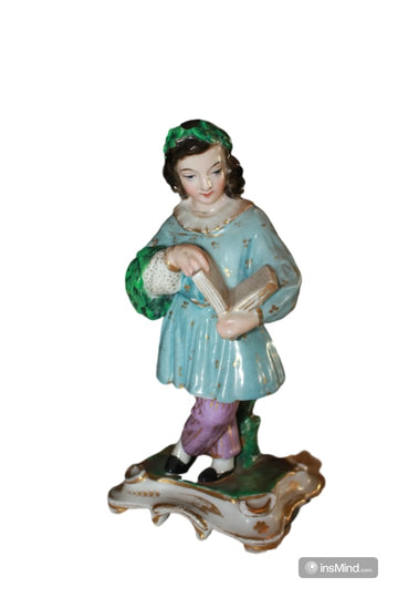 Französische Porzellanfigur aus dem 19. Jahrhundert – Männliche Figur