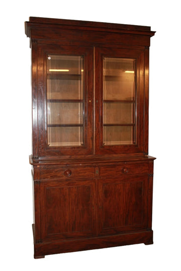 19th-Century French Louis Philippe Mahogany Bookcase