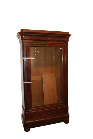 Vitrine Française Style Directoire en Acajou et Ronce d’Acajou, XIXe Siècle