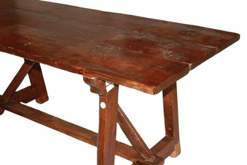 Grande Tavolo fratino italiano di inizio 1700 3 metri in legno di noce