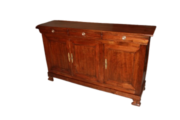 Credenza francese Stile luigi Filippo a 3 Porte in Legno di Noce