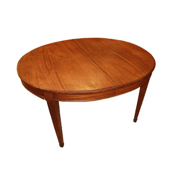 Table Ovale Extensible Française du XIXe Siècle – Style Louis XVI en Acajou