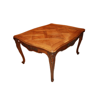 Table Carrée Extensible Française du XIXe Siècle – Style Provençal en Noyer