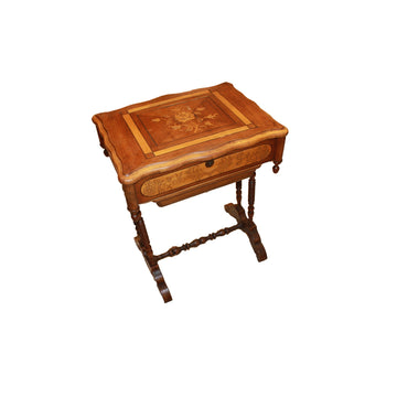 Chiffonnière Française en Noyer Incrusté – XIXe Siècle – Restaurée
