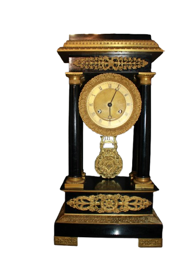 Pendule de table antique de style Empire français des années 1800