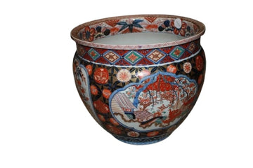 Cachepot vaso giapponese di fine 1800 Stile Imari