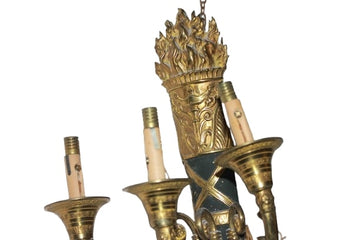 3 Applique francesi di metà 1800 stile Impero in bronzo