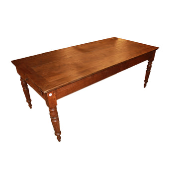 Large Rustic French Cherry Wood Table – Mid-19th Century