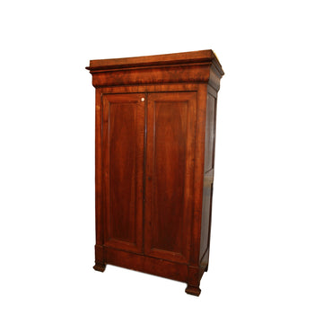 Armoire française Louis Philippe en noyer flammé – XIXe siècle