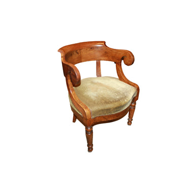 French Empire Style Desk Armchair in Mahogany – 19th Century