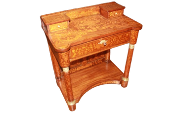 Consolle Olandese di fine 1700 riccamente intarsiata stile Impero