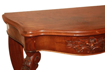 Piccola consolle Luigi Filippo in Legno di Mogano del XIX secolo