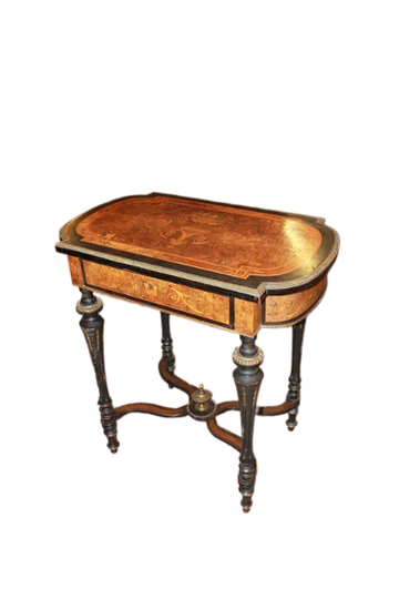 Chiffonnière française de style Louis XVI en bois d'ébène et loupe d'orme richement teintée