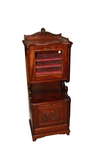 Piccolo cabinet inglese della seconda metà del 1800 stile Vittoriano in legno di mogano