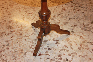 Directoire style circular sail coffee table in mahogany wood