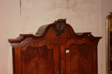 18th century Dutch Chippendale style antique Bureau Bookcase in walnut wood