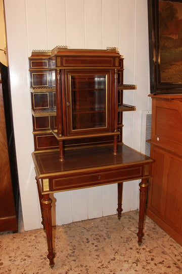 19th century French Louis XVI style cabinet in mahogany wood