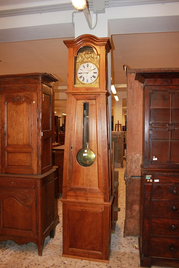 Orologio francese di metà 1800 stile Provenzale in legno di rovere