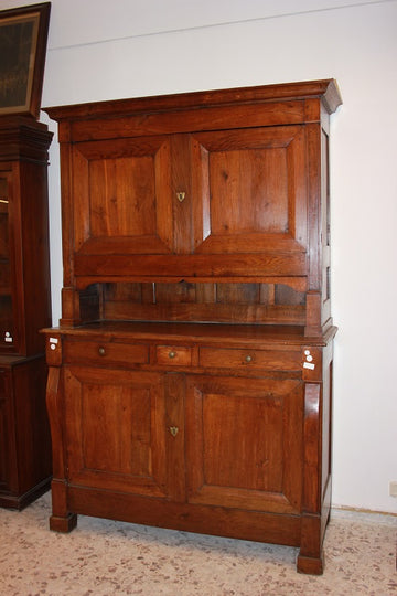 Large Empire style double Cupboard from the early 19th century in oak wood