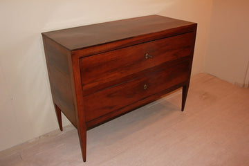 Italian chest of drawers from 1700 Louis XVI in walnut wood with inlay thread