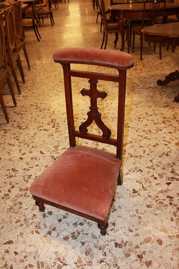 French kneeler from the 19th century in mahogany wood