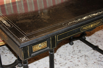 Italian writing desk from the early 1800s Lombardy with ivory in ebony wood