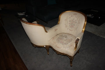 French Confident sofa from 1800 Louis XV style in gilded wood