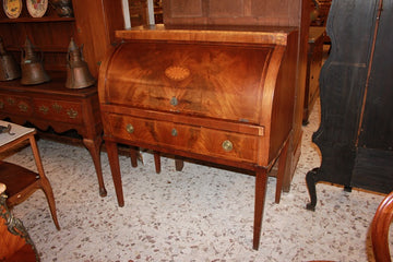 Northern European roller writing desk from the mid-1800s, Louis XVI style